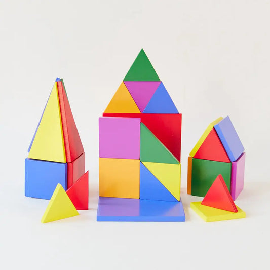 Magnetic Wooden Playtiles Set of 32 Pieces