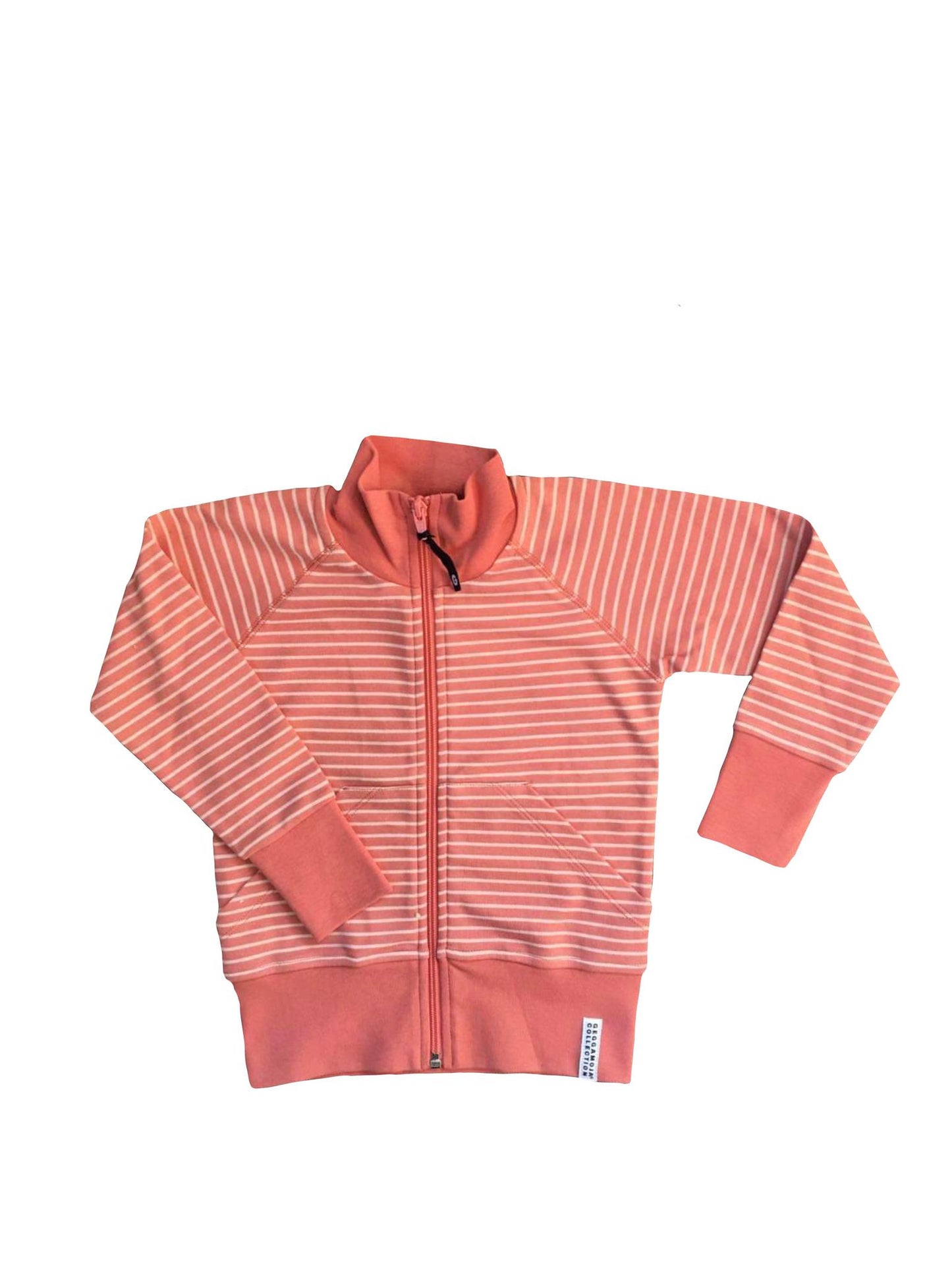 Zip Sweater in Dark Pink/Pink Stripe