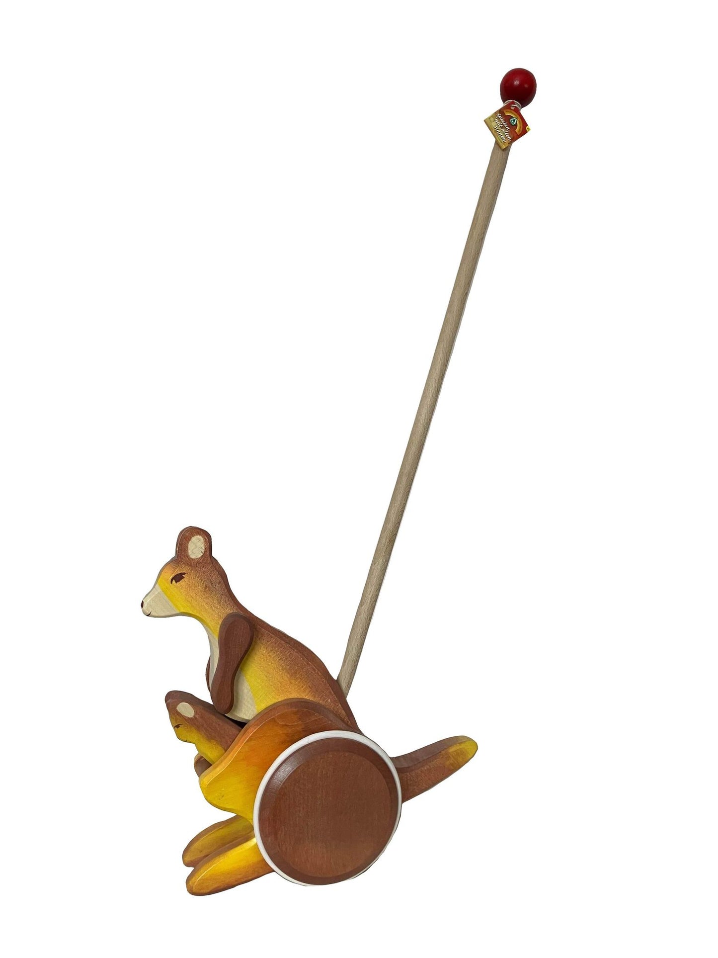 Kangaroo with Baby Push Toy