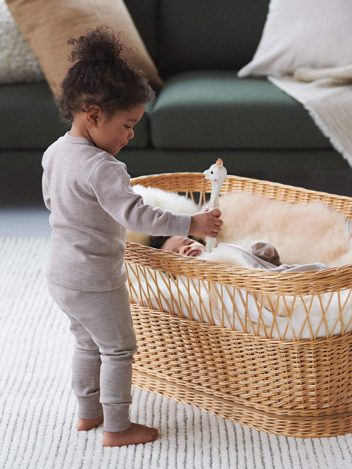 Organic Wool Undershirt in Sand