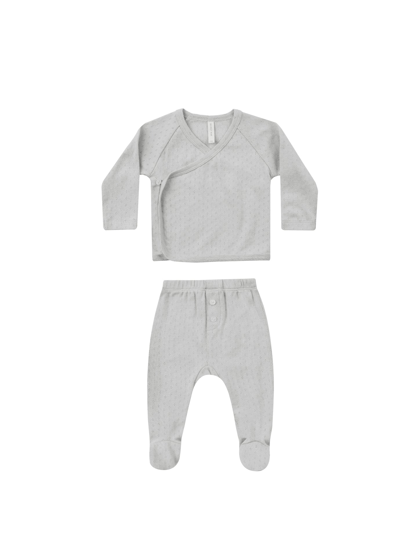 Cloud Pointelle Wrap Top + Pant Set