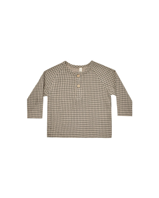 Zion Shirt in Forest Micro Plaid