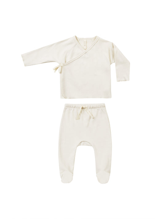 Ivory Wrap Top + Pant Set