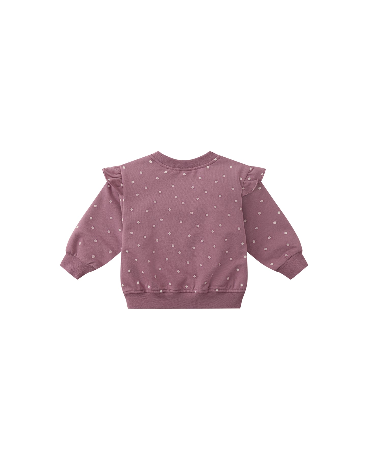 Ruffle Fleece Polka Dot Sweatshirt Set