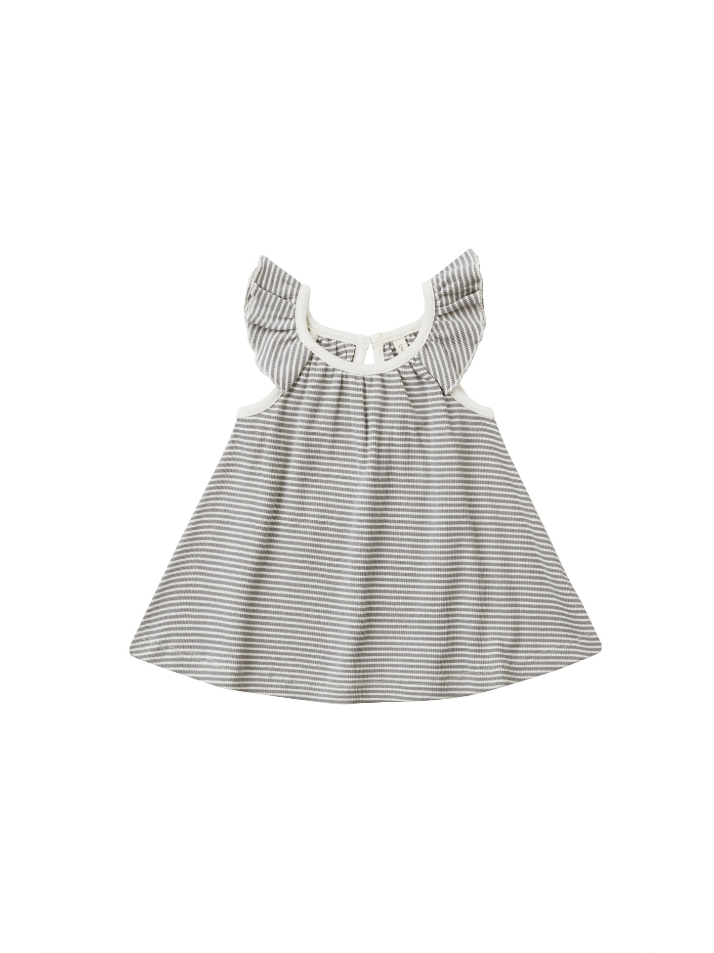 Lagoon Micro Stripe Ruffle Swing Dress