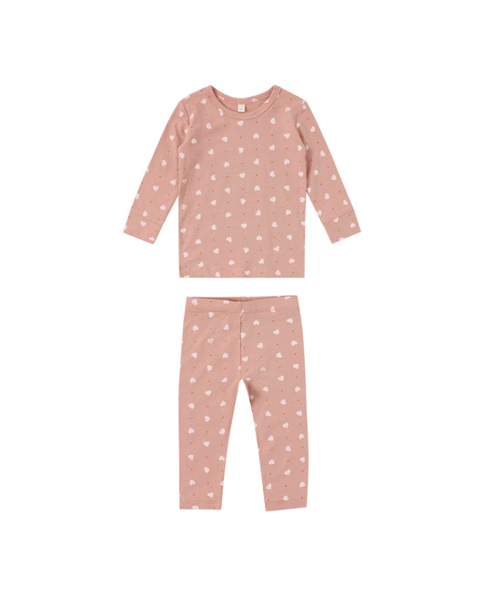 Pink Hearts Pajama Set