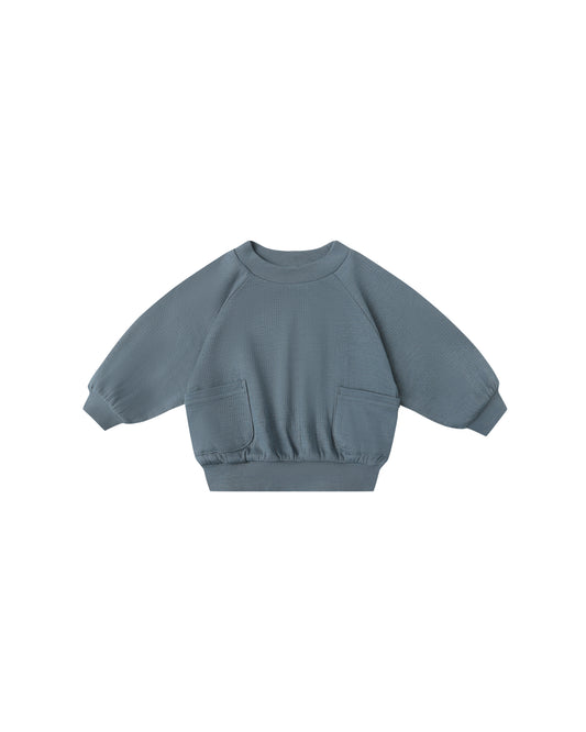 Pocket Sweatshirt & Pant Set in Ocean