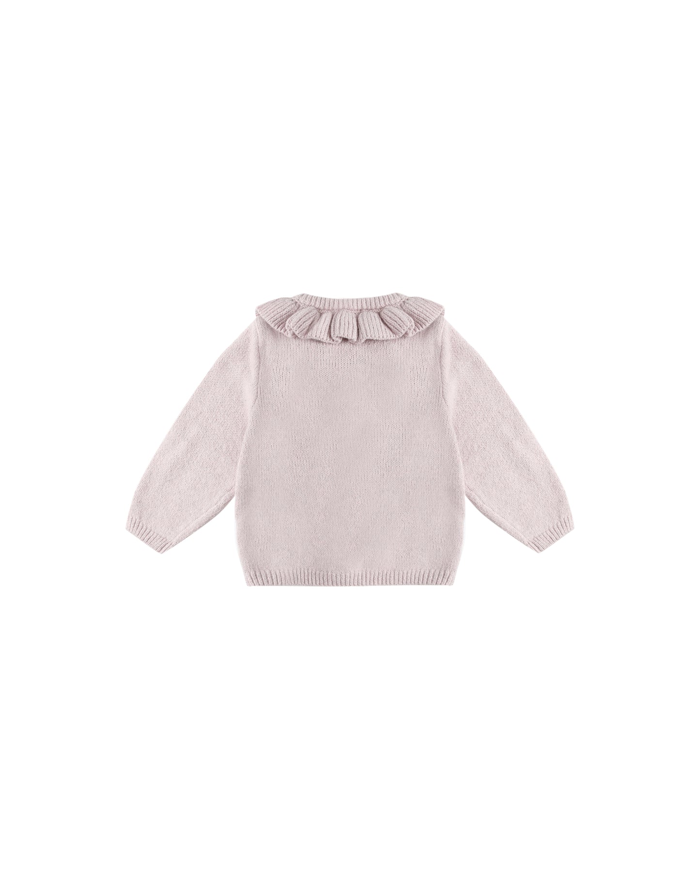 Lilac Ruffle Collar Cardigan