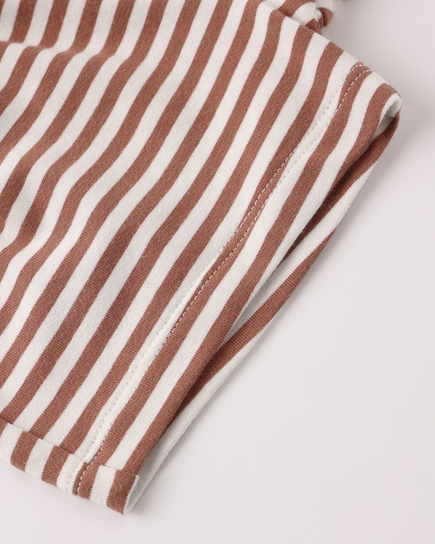 Boxy Pocket Tee + Short Set Poppy Stripe