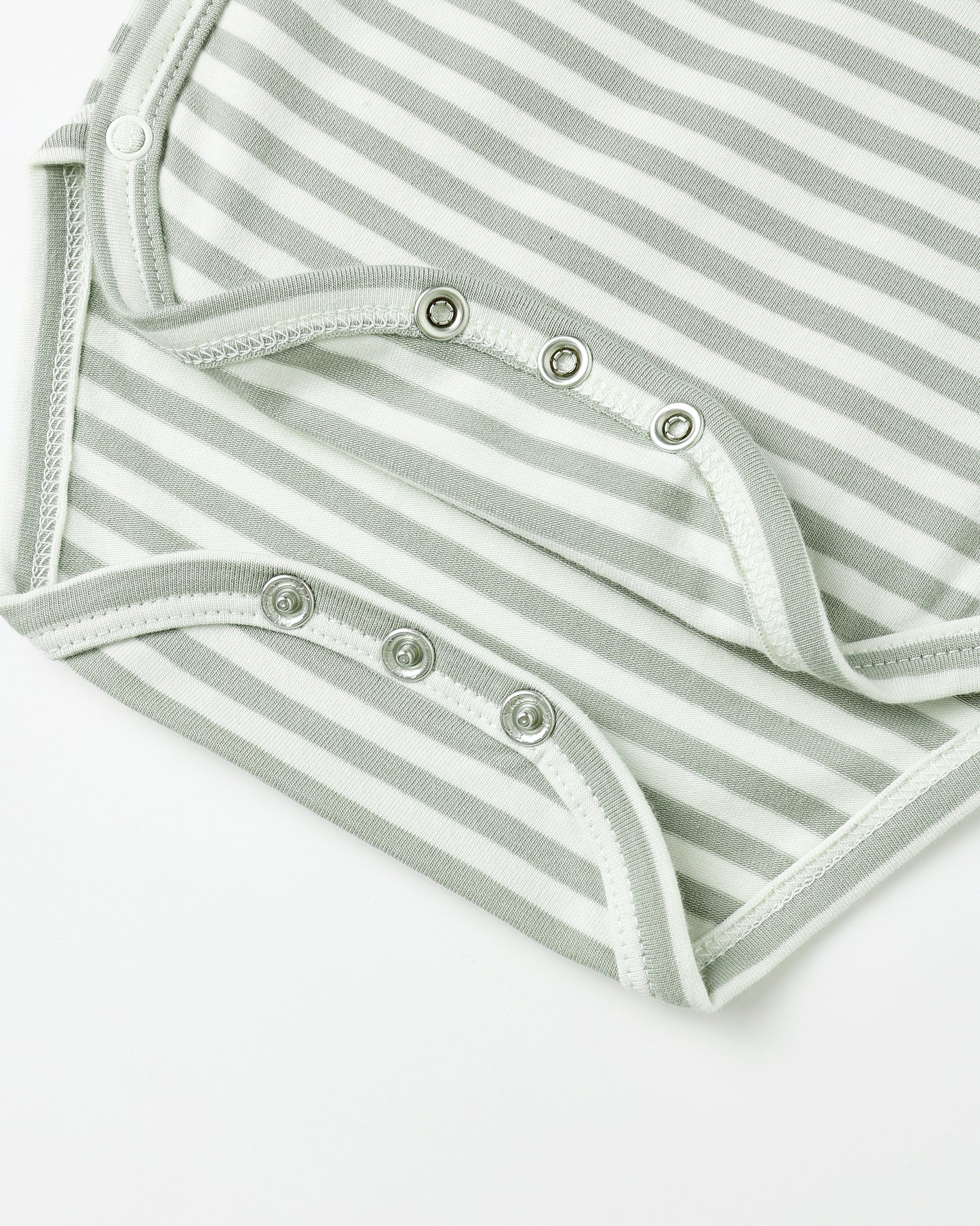Side Snap Bodysuit + Pant Set Fern Stripe