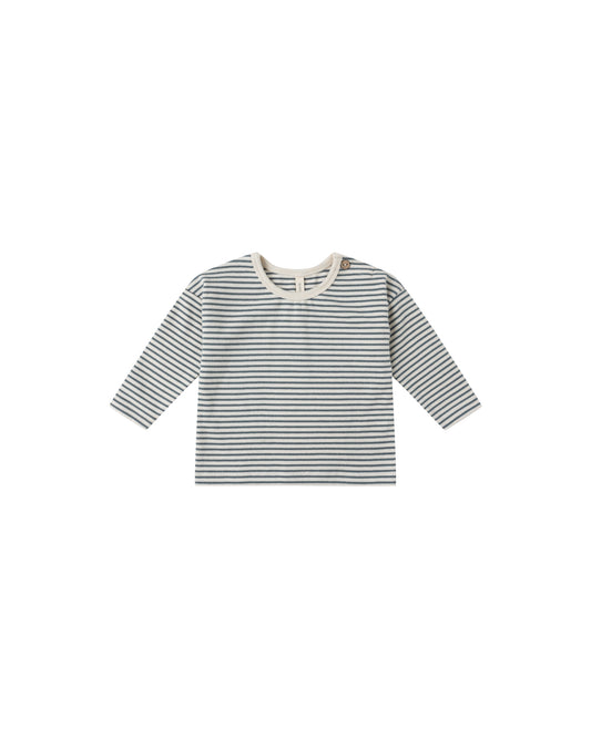 Ocean Micro Stripe Long Sleeve Tee & Drawstring Pant Set