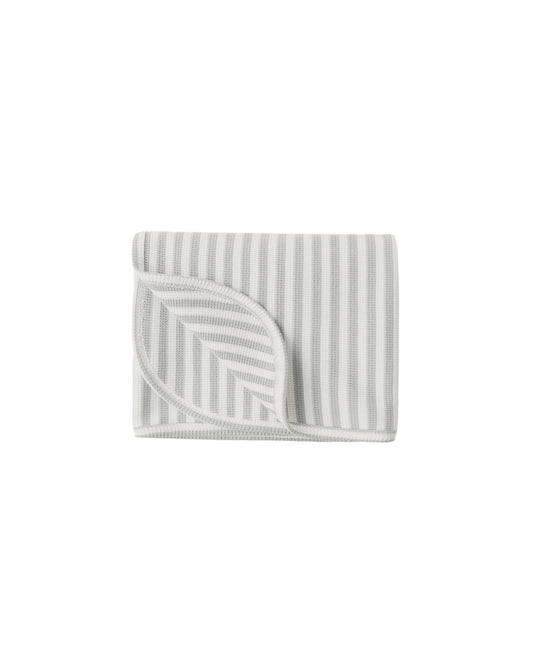 Waffle Organic Swaddle Sage Stripe