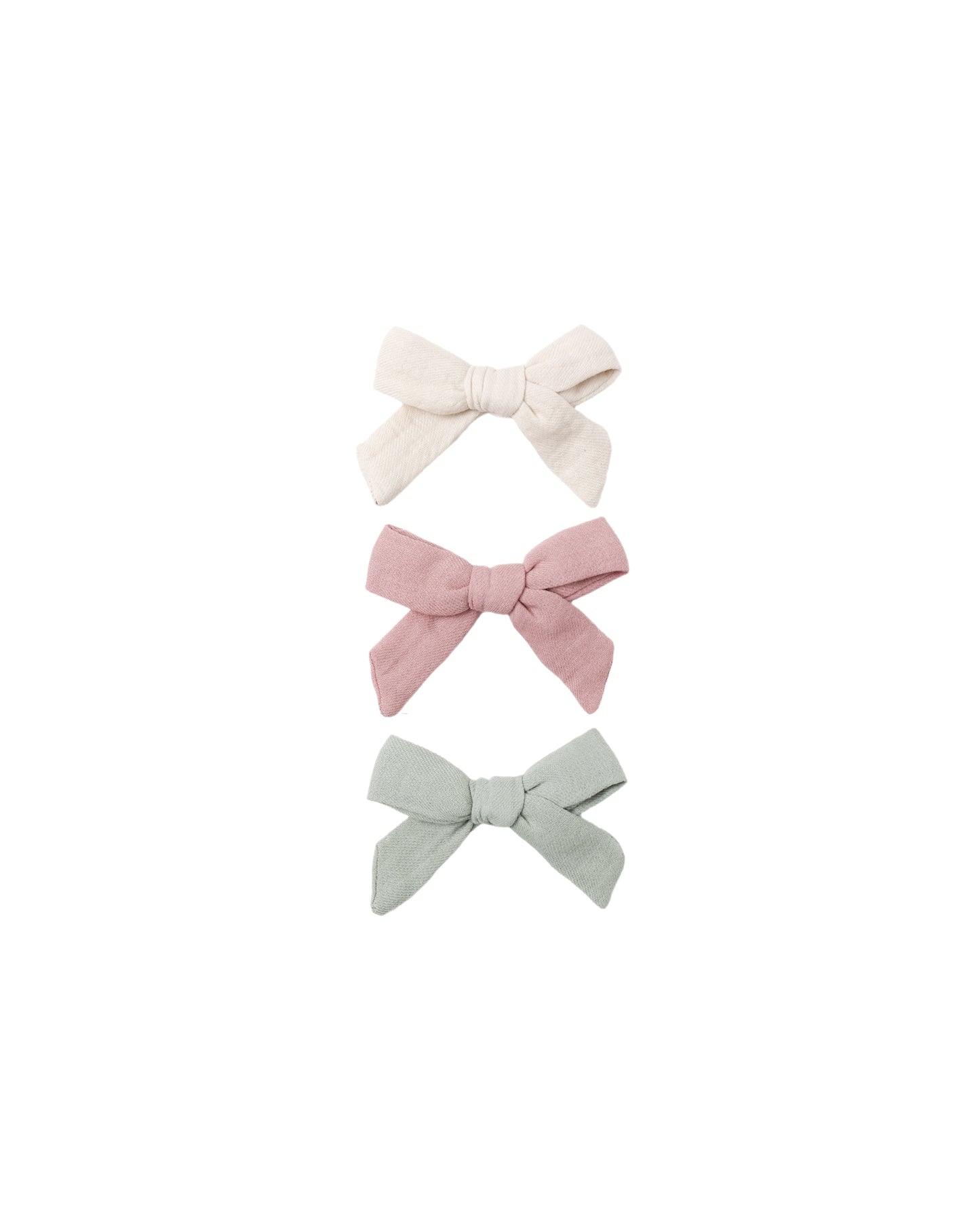 Bow with Clip Set of 3 (sky, blush, poppy)