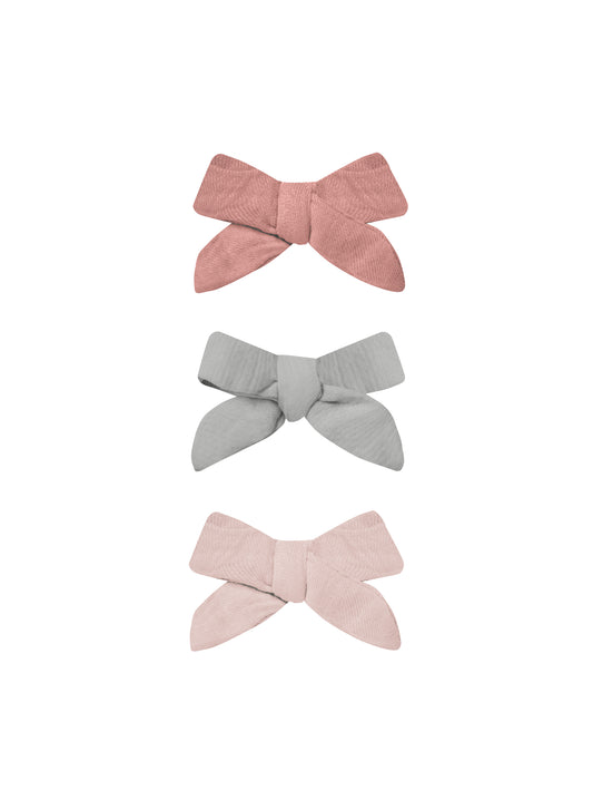 Bow with Clip Set of 3 (Lipstick, Sky, Bubblegum)