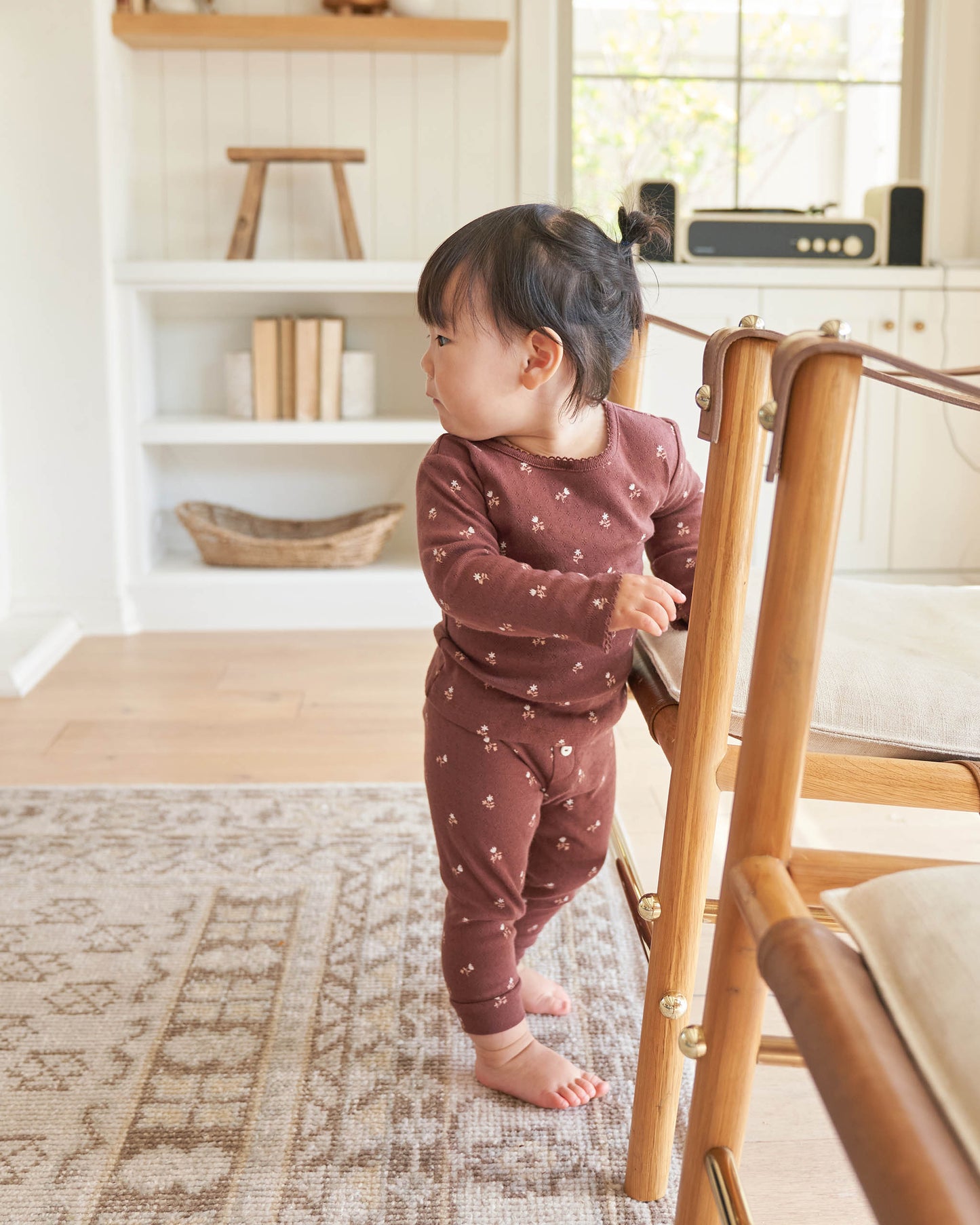 Pointelle Long Sleeve Tee Set