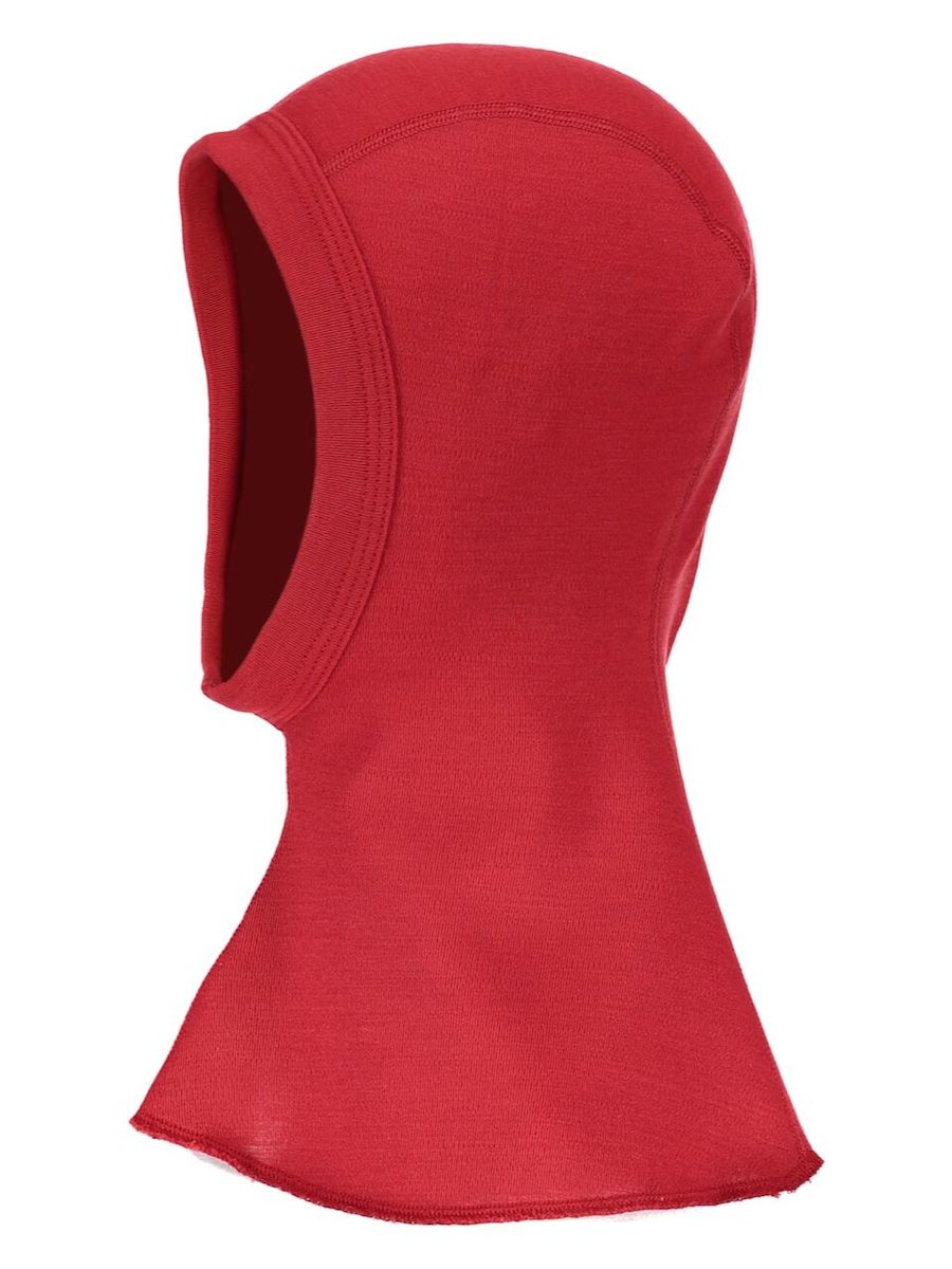 Red Organic Wool Balaclava