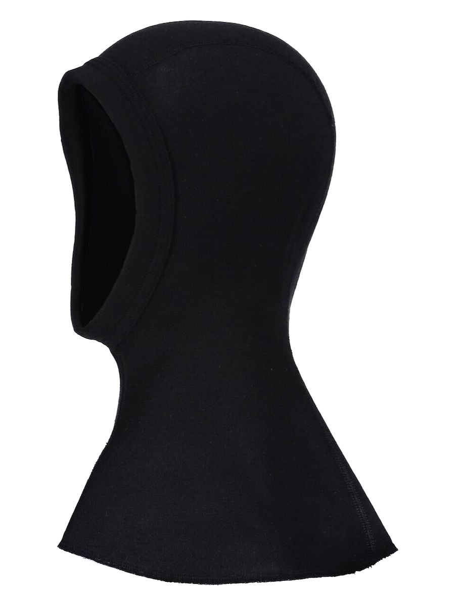 Black Organic Wool Balaclava