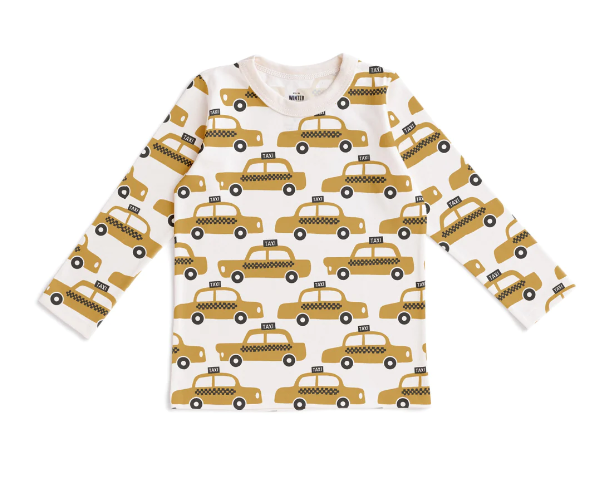 Long Sleeve Taxi Cabs Yellow Tee