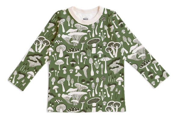 Long Sleeve Fungi Green Tee
