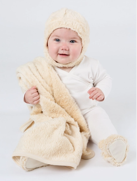 Faux Fur Sherpa Stroller Blanket