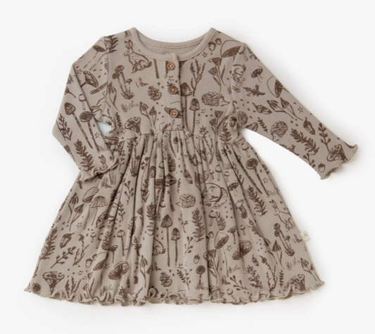 Woodland Organic Long Sleeve Twirl Dress