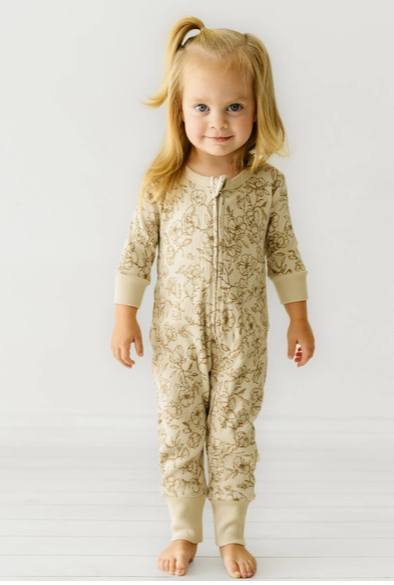 Vintage Bloom Organic 2-Way Zip Romper