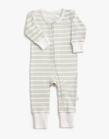 Foam Stripe Organic 2-Way Zip Romper