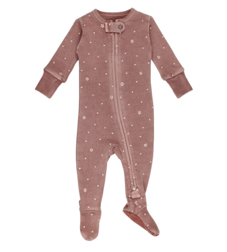 Cozy Printed 2-Way Zipper Footie in 3 colors