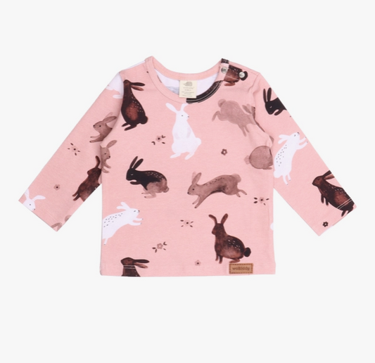 Happy Rabbits Print Long Sleeve Top