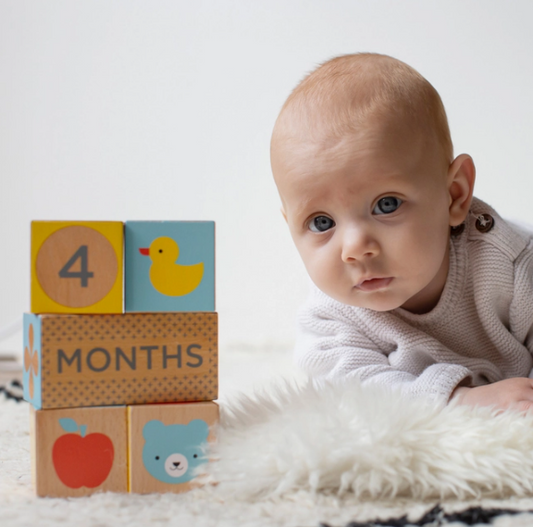 Wooden Baby Milestone Blocks