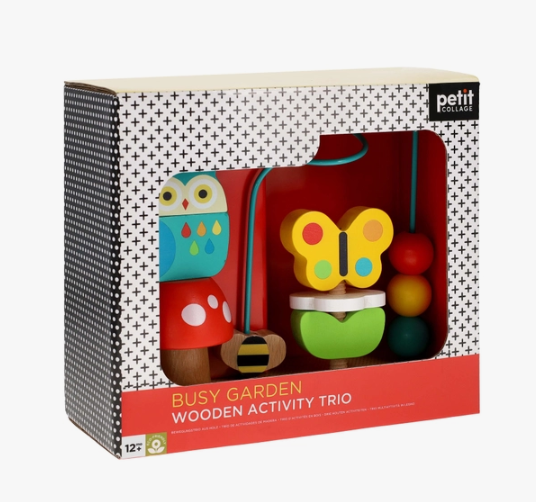 Busy Garden Wooden Activity Trio