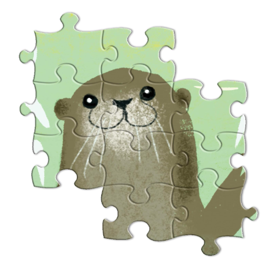 Piece and Love Otter 1000pc Puzzle