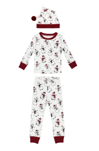 Snow Day Pajama & Cap Set