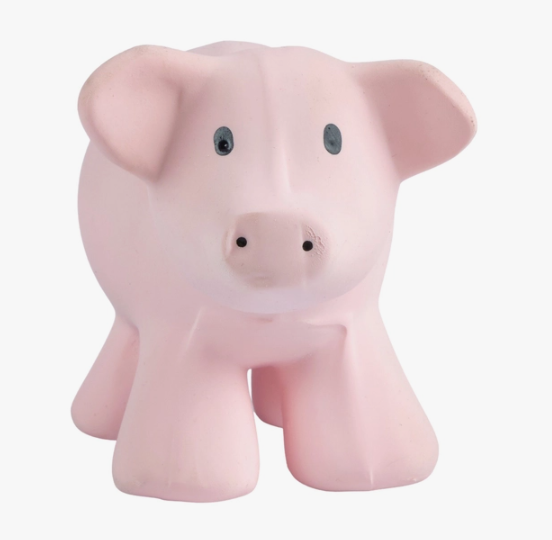 Pig Organic Natural Rubber Teether & Rattle