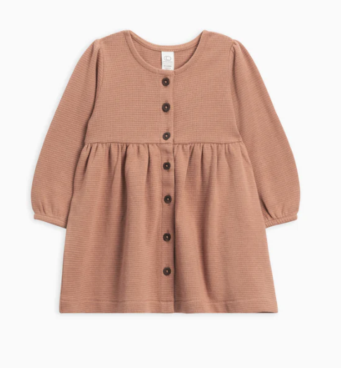 Elsie Waffle Button Down Dress