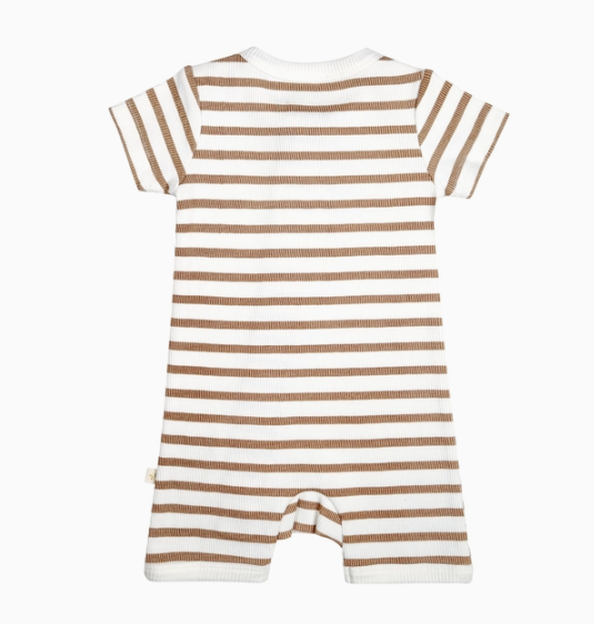 Stripes Organic Short 2-Way Zip Romper