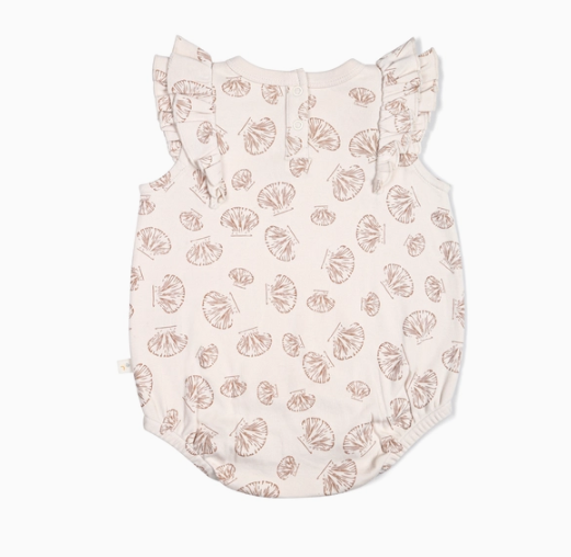 Seashells Organic Flutter Bubble Onesie