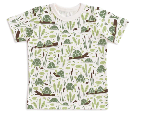 Turtles Green Print Short Sleeve Tee