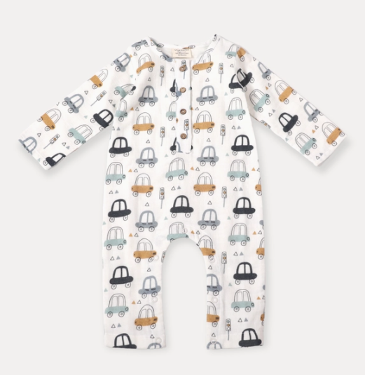 Cars Muslin Jumpsuit