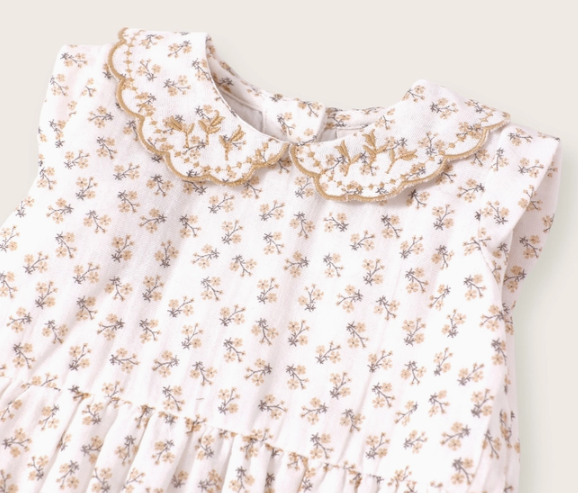 Olivia Ditsy Floral Baby Bubble Romper