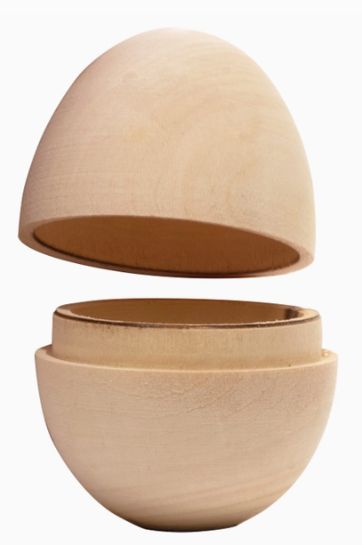 Hollow Wooden Egg