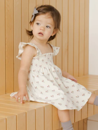 Summer Flowers Smocked Jersey Dress