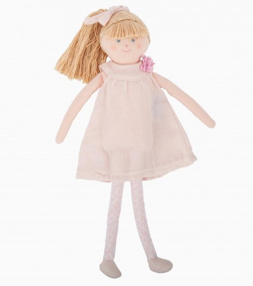 Organic Cotton Dress Doll in Powdery Pink