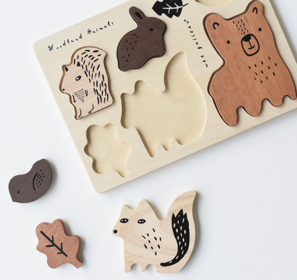 Woodland Animals Wooden Tray Puzzle