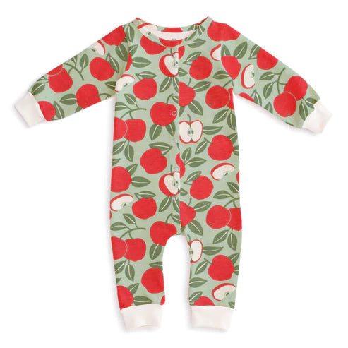 Apples Red & Green French Terry Jumpsuit
