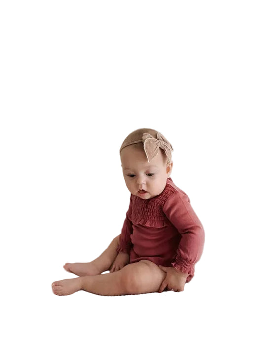 Appleberry Smocked Bodysuit