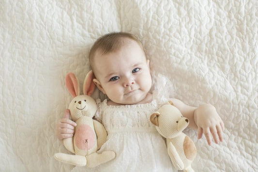 Organic Knitted Bear Teether