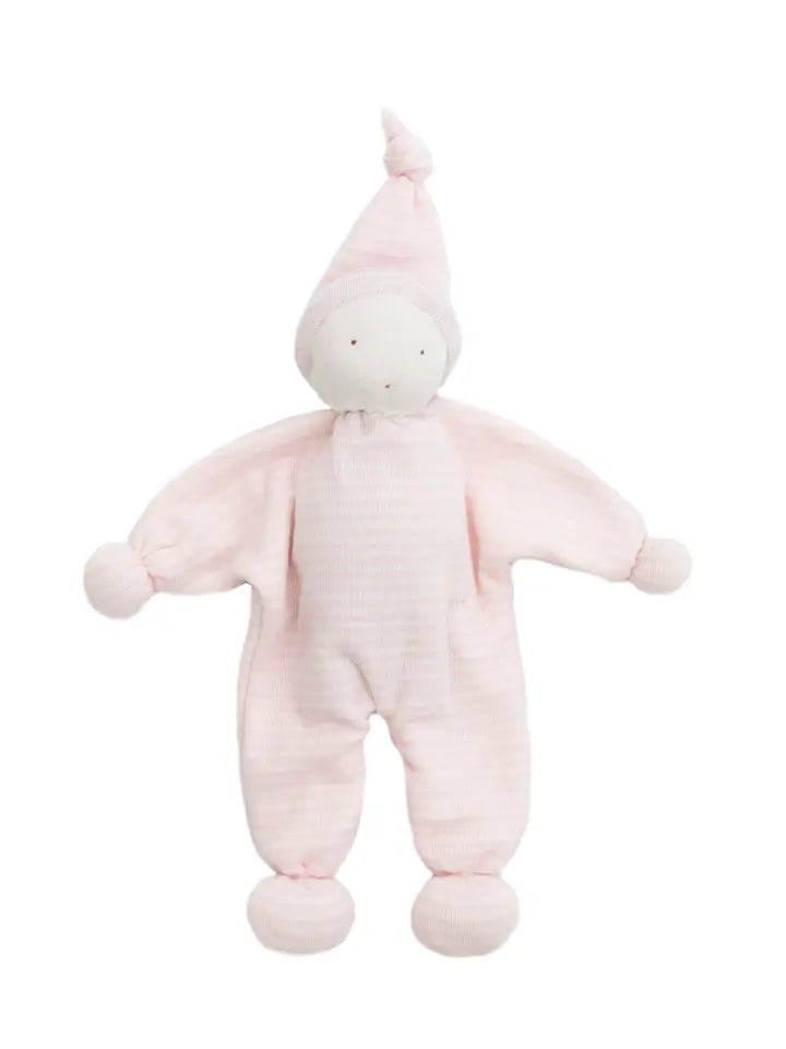 Organic Cotton Pink Stripe Natural Skin Baby Buddy Lovey