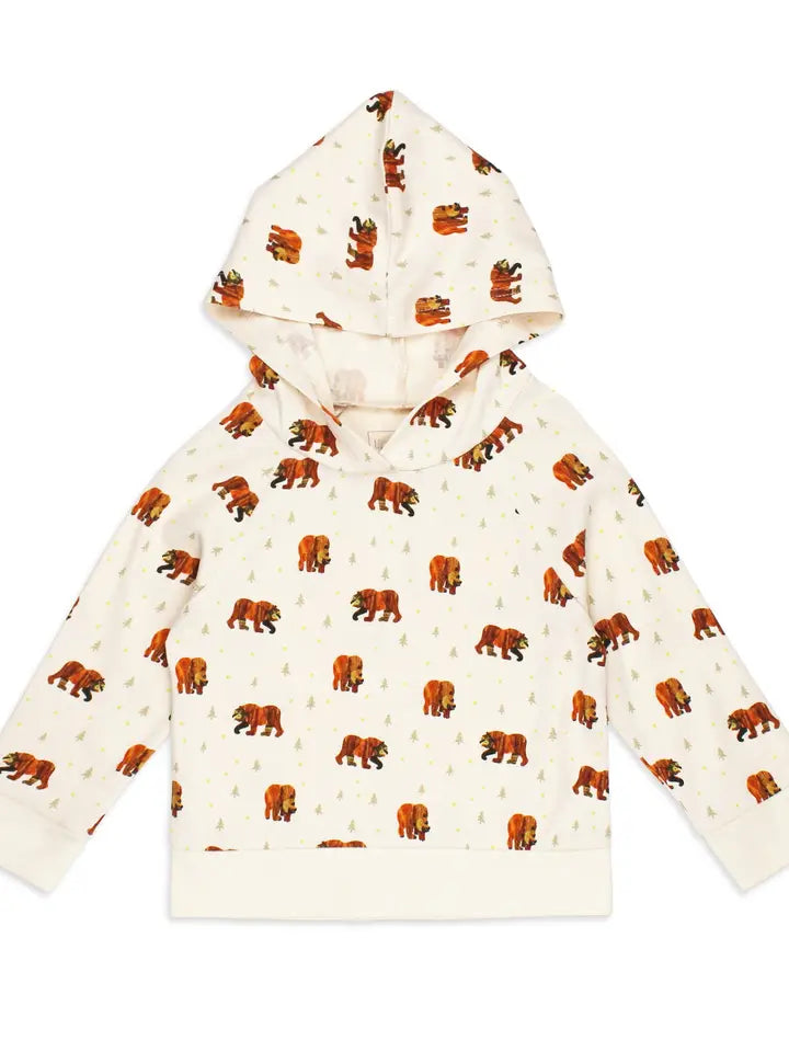 Brown Bear Organic Cotton Raglan Hoodie