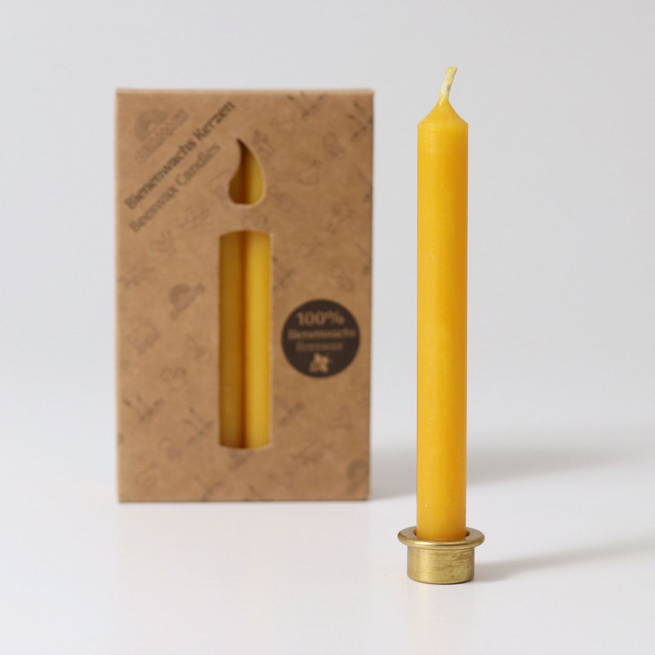 Amber 100% Beeswax Candles 12ct
